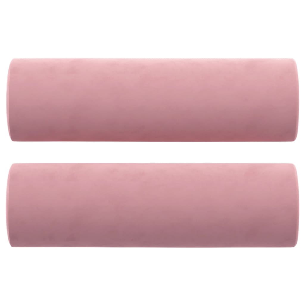 Sierkussens 2 st 15x50 cm fluweel roze