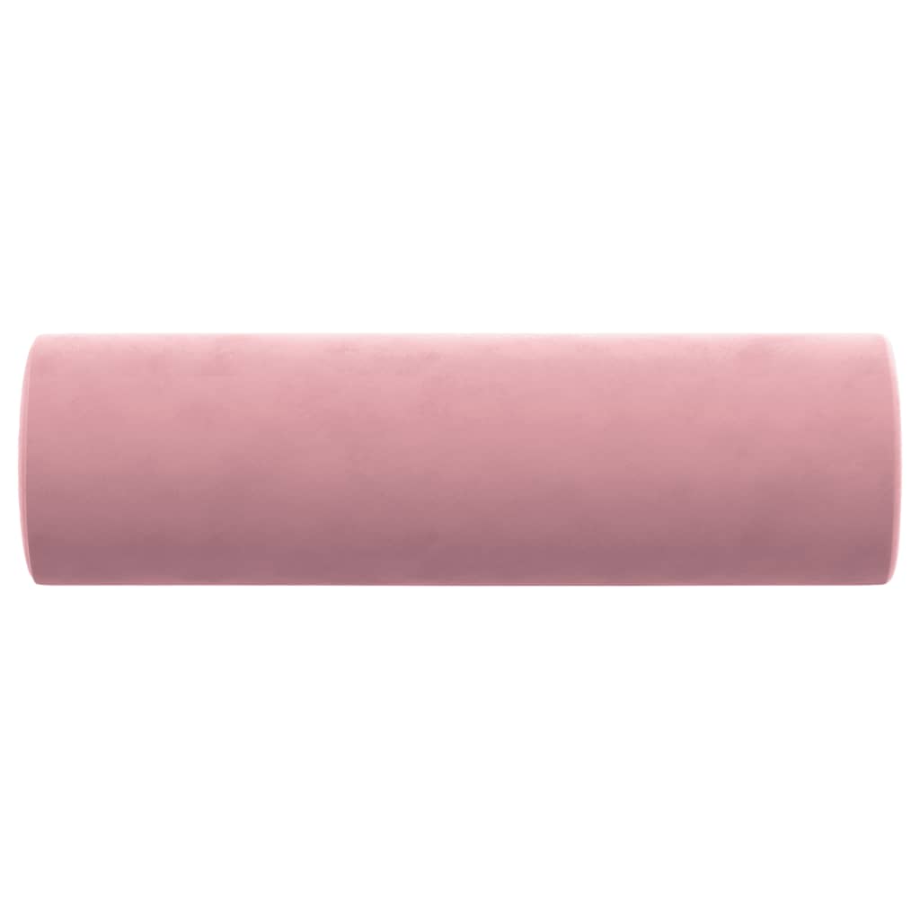 Sierkussens 2 st 15x50 cm fluweel roze