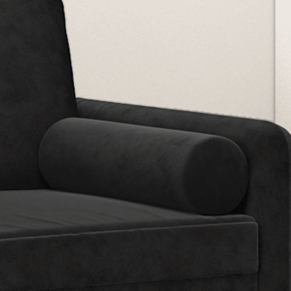 Sierkussens 2 st 15x50 cm fluweel zwart