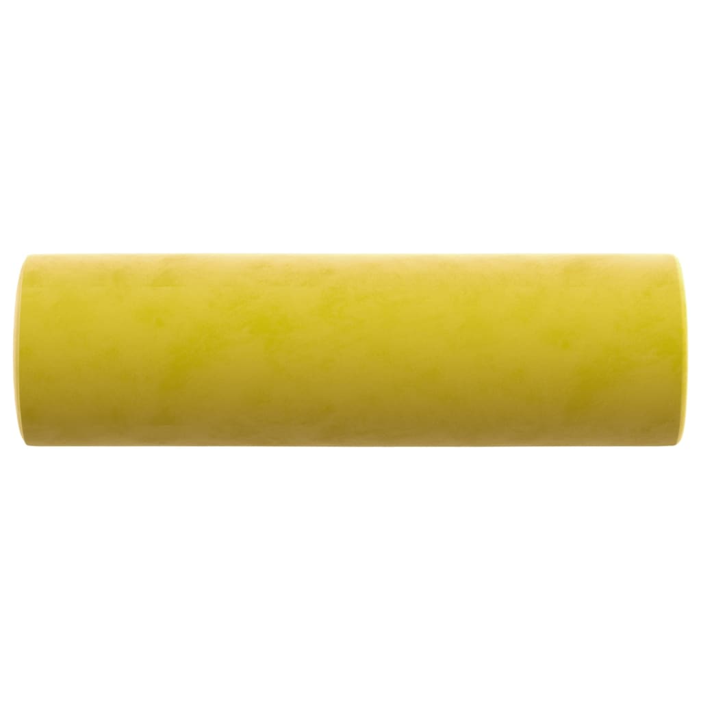 Sierkussens 2 st 15x50 cm fluweel geel