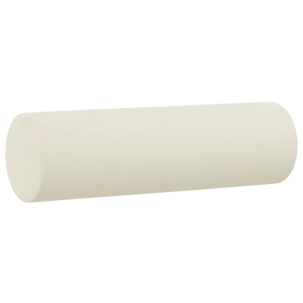 Sierkussens 2 st 15x50 cm fluweel crèmekleurig