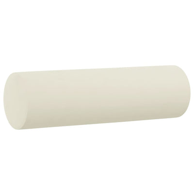 Sierkussens 2 st 15x50 cm fluweel crèmekleurig
