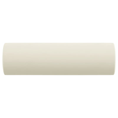 Sierkussens 2 st 15x50 cm fluweel crèmekleurig