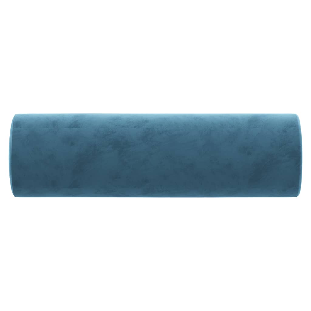 Sierkussens 2 st 15x50 cm fluweel blauw