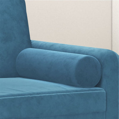 Sierkussens 2 st 15x50 cm fluweel blauw