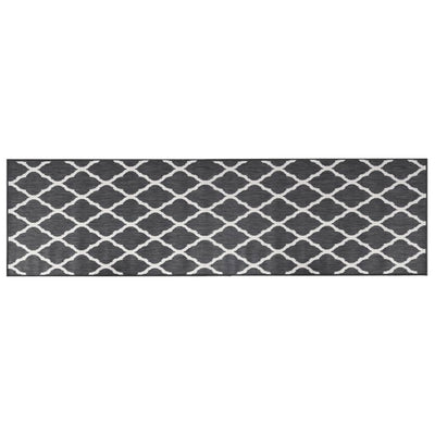 Buitenkleed omkeerbaar 80x250 cm grijs en wit