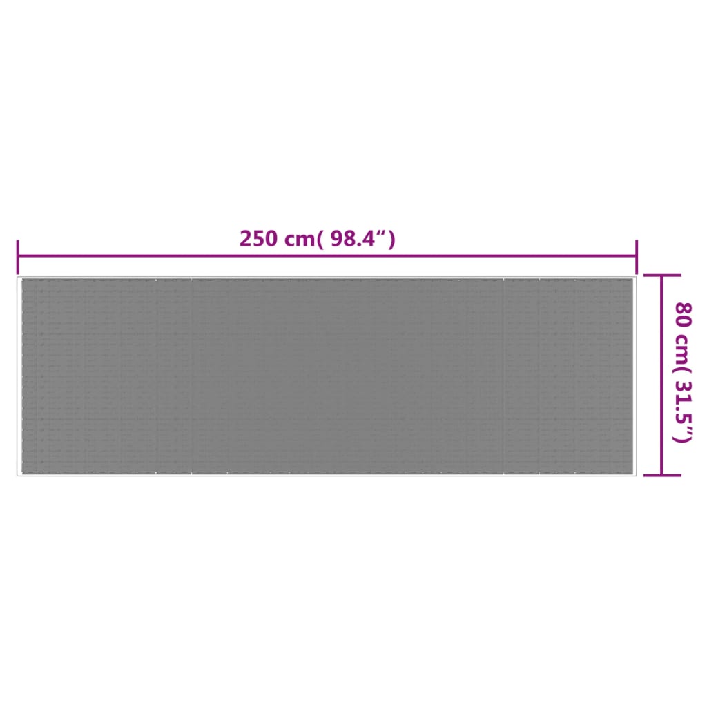 Buitenkleed omkeerbaar 80x250 cm marineblauw en wit
