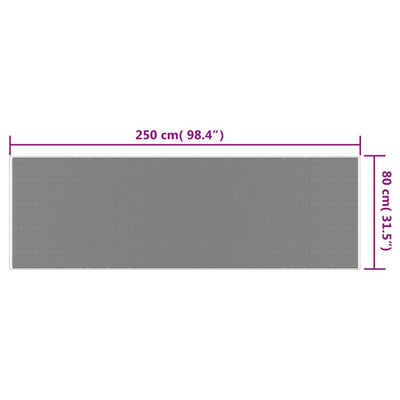 Buitenkleed omkeerbaar 80x250 cm marineblauw en wit