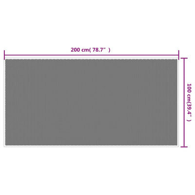 Buitenkleed omkeerbaar 100x200 cm aqua en wit