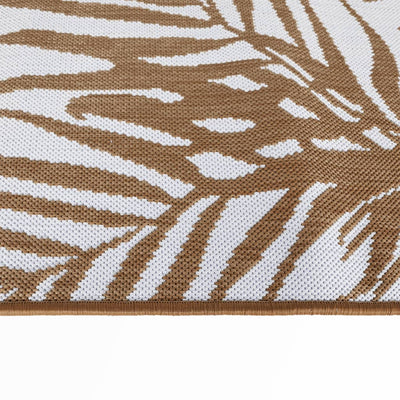 Buitenkleed omkeerbaar 80x250 cm bruin en wit