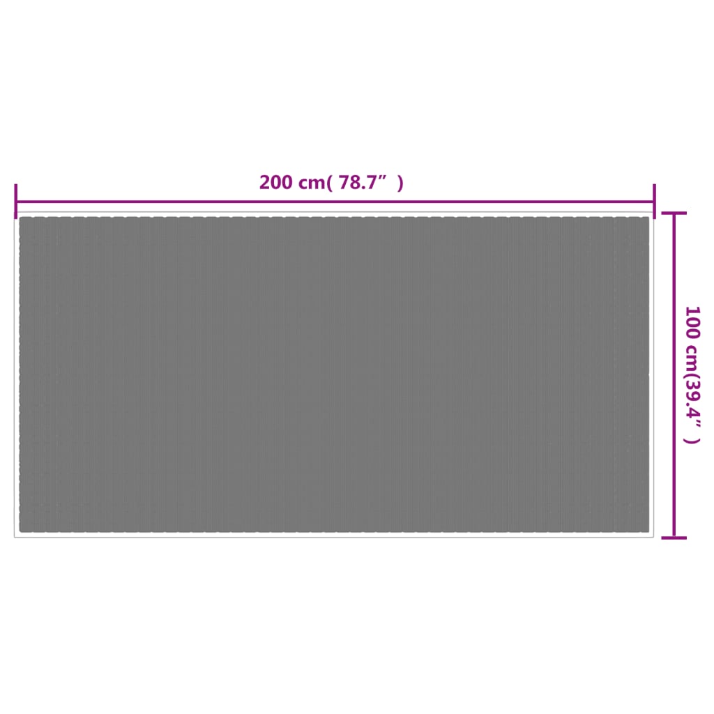 Buitenkleed omkeerbaar 100x200 cm aqua en wit