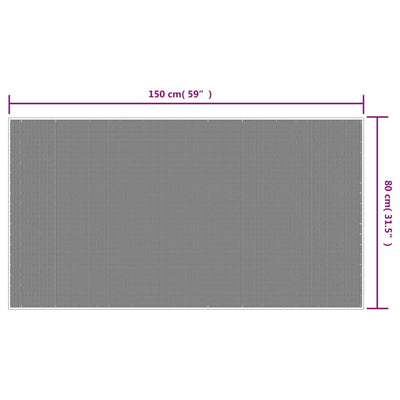Buitenkleed omkeerbaar 80x150 cm bruin en wit