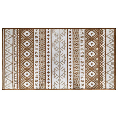 Buitenkleed omkeerbaar 100x200 cm bruin en wit
