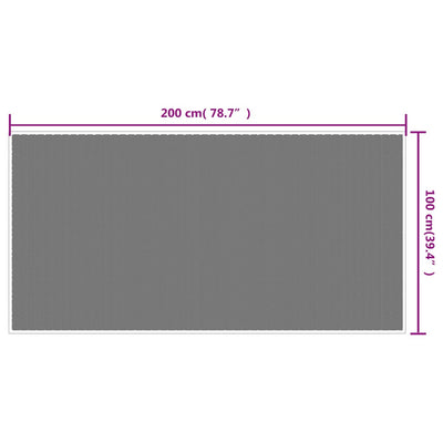 Buitenkleed omkeerbaar 100x200 cm bruin en wit