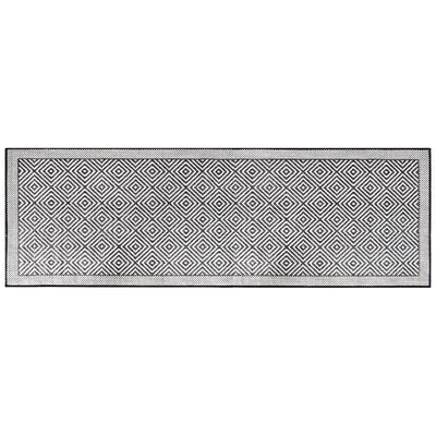 Buitenkleed omkeerbaar 80x250 cm grijs en wit