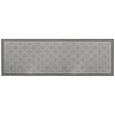 Buitenkleed omkeerbaar 80x250 cm grijs en wit