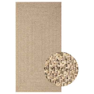 Vloerkleed 80x150 cm voor binnen en buiten jute look