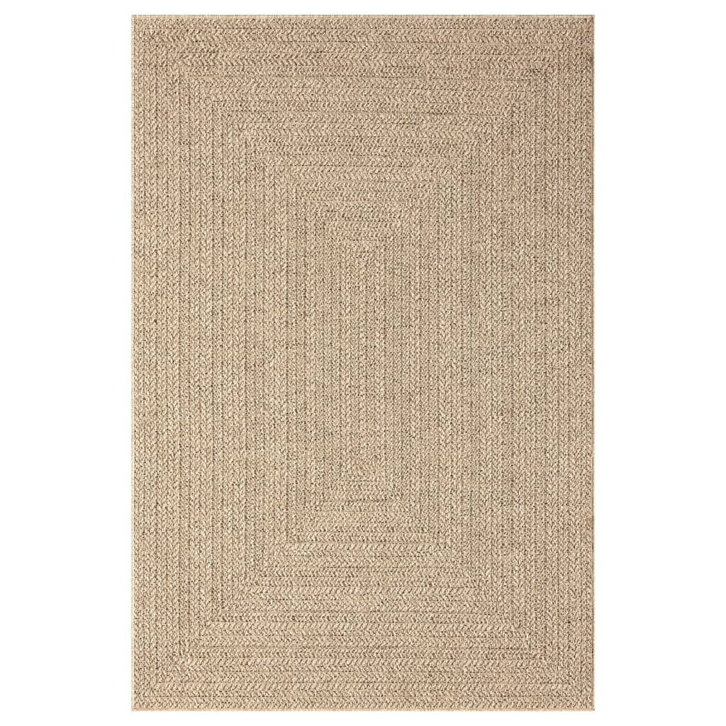 Vloerkleed 140x200 cm voor binnen en buiten jute look