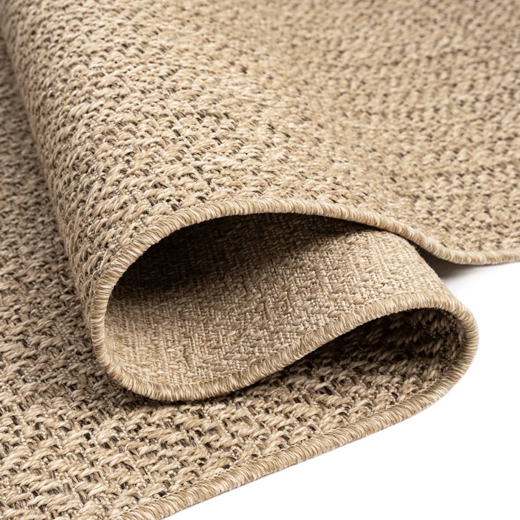 Vloerkleed 140x200 cm voor binnen en buiten jute look