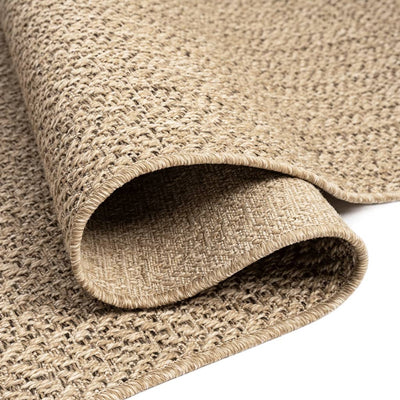 Vloerkleed 140x200 cm voor binnen en buiten jute look
