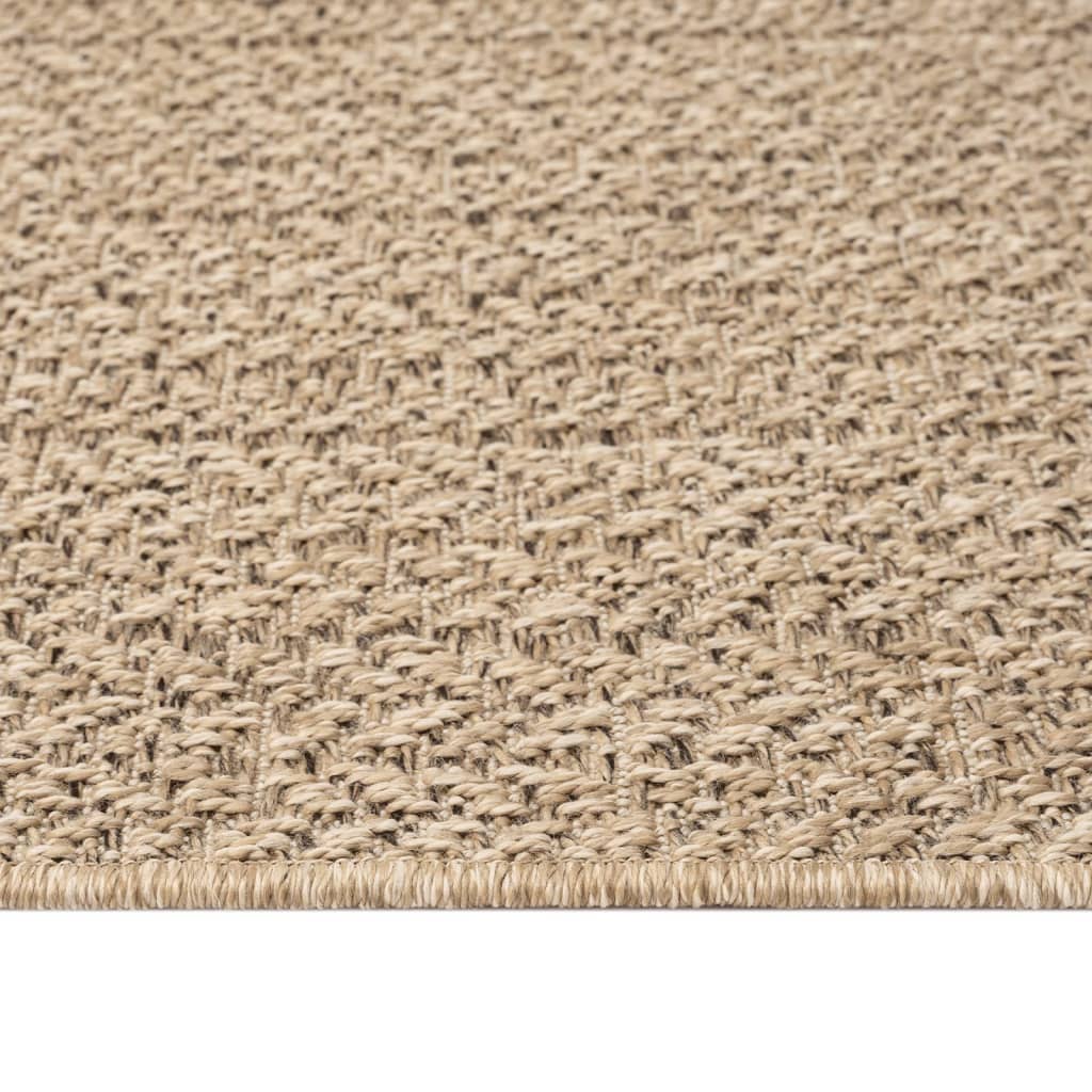 Vloerkleed 140x200 cm voor binnen en buiten jute look