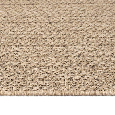 Vloerkleed 140x200 cm voor binnen en buiten jute look