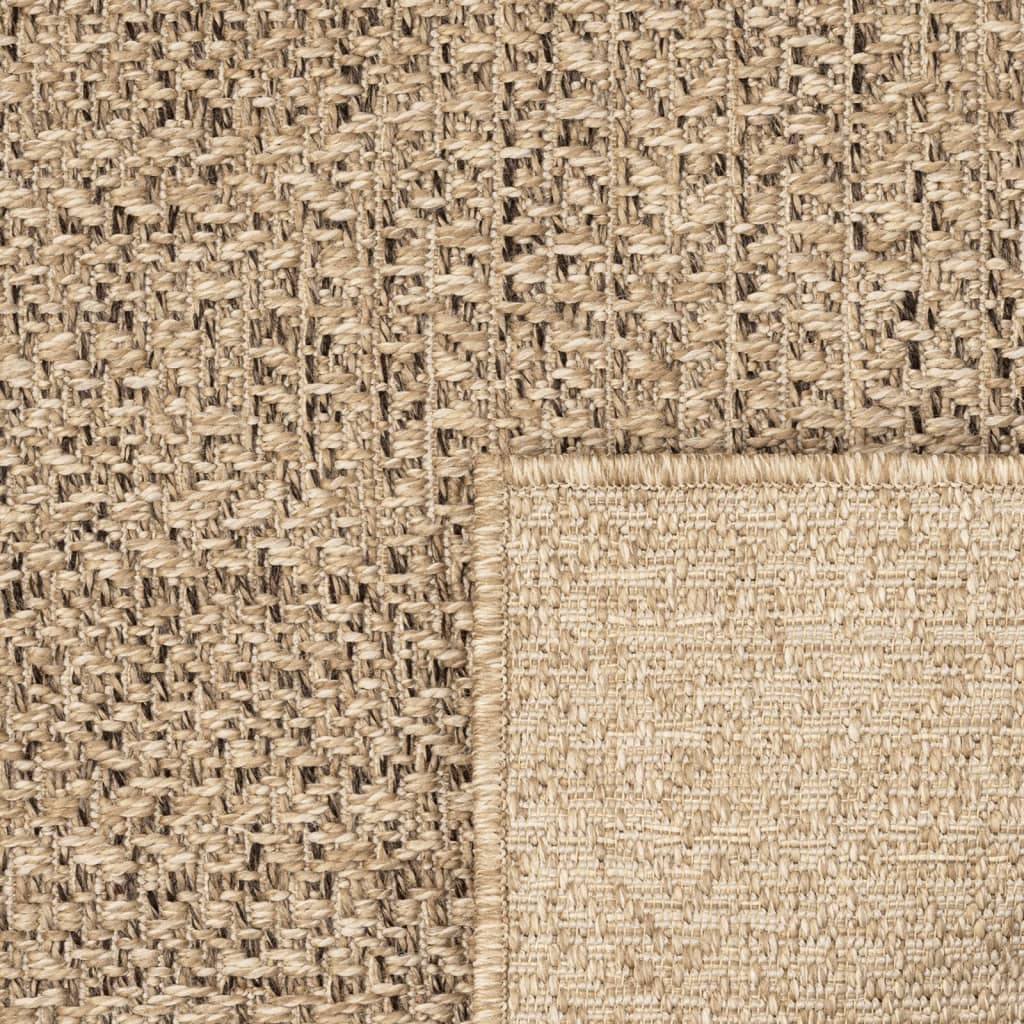 Vloerkleed 140x200 cm voor binnen en buiten jute look
