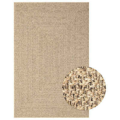 Vloerkleed 160x230 cm voor binnen en buiten jute look
