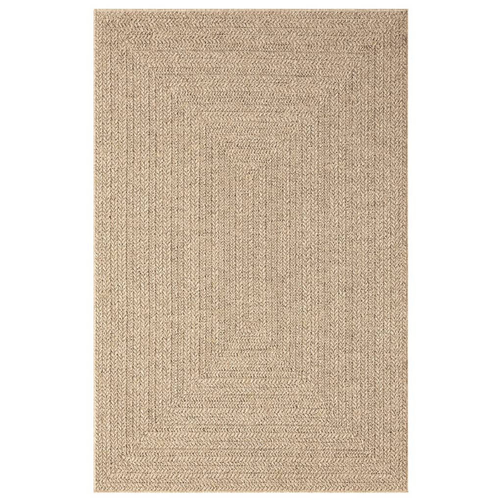 Vloerkleed 160x230 cm voor binnen en buiten jute look