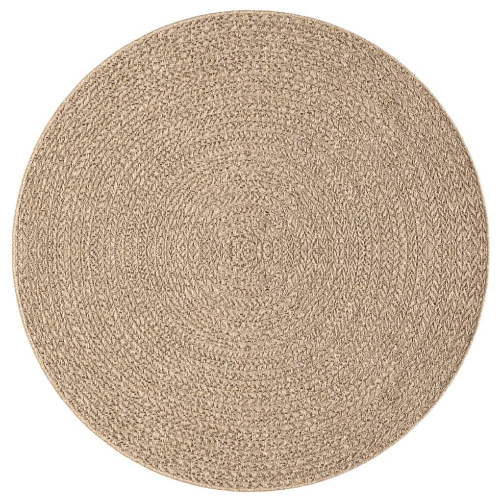 Vloerkleed 90 cm voor binnen en buiten jute look