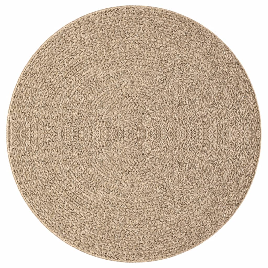 Vloerkleed 160 cm voor binnen en buiten jute look