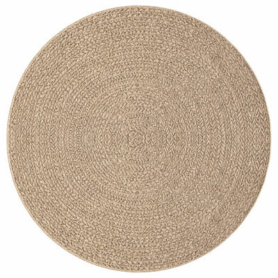 Vloerkleed 160 cm voor binnen en buiten jute look