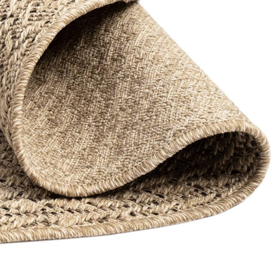 Vloerkleed 160 cm voor binnen en buiten jute look