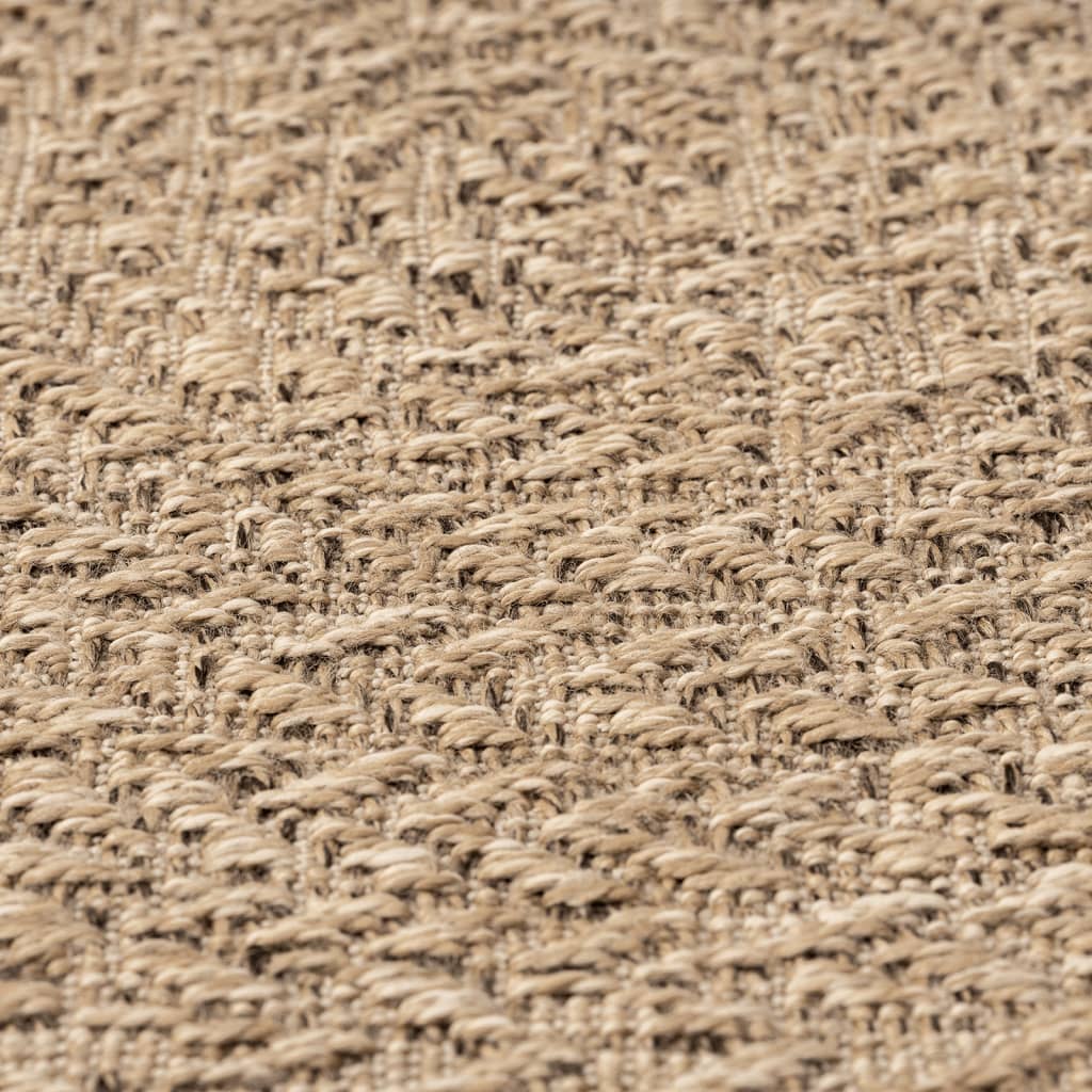 Vloerkleed 160 cm voor binnen en buiten jute look