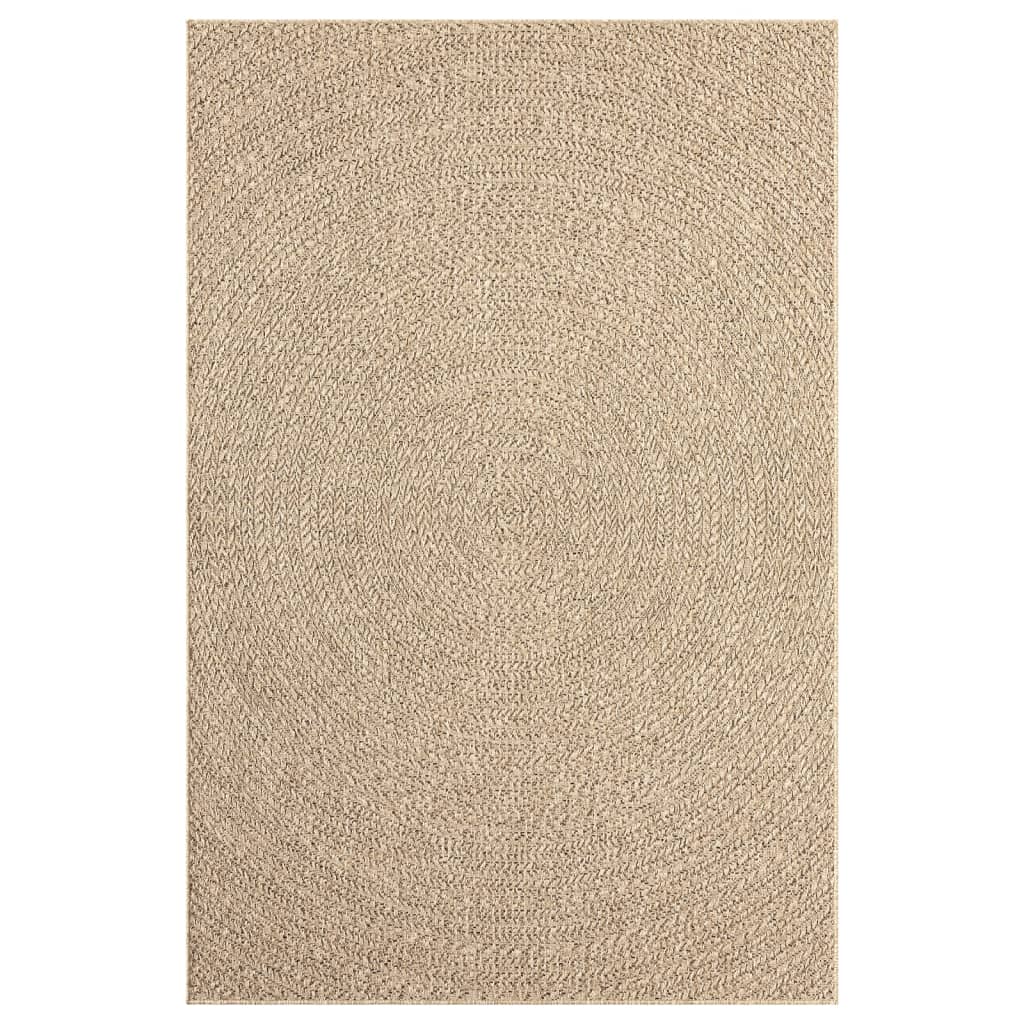 Vloerkleed 120x170 cm voor binnen en buiten jute look