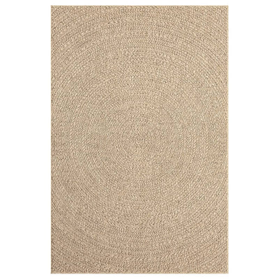 Vloerkleed 140x200 cm voor binnen en buiten jute look