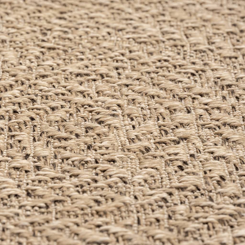 Vloerkleed 200x290 cm voor binnen en buiten jute look