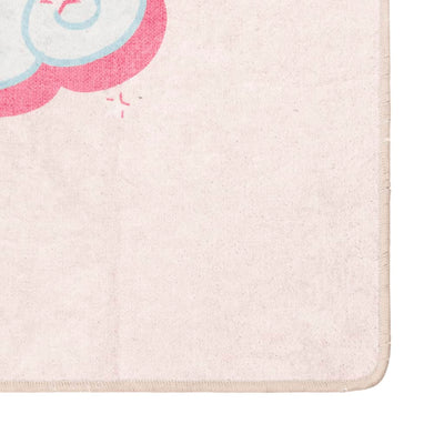 Kindervloerkleed eenhoorn wasbaar antislip 160x230 cm groen